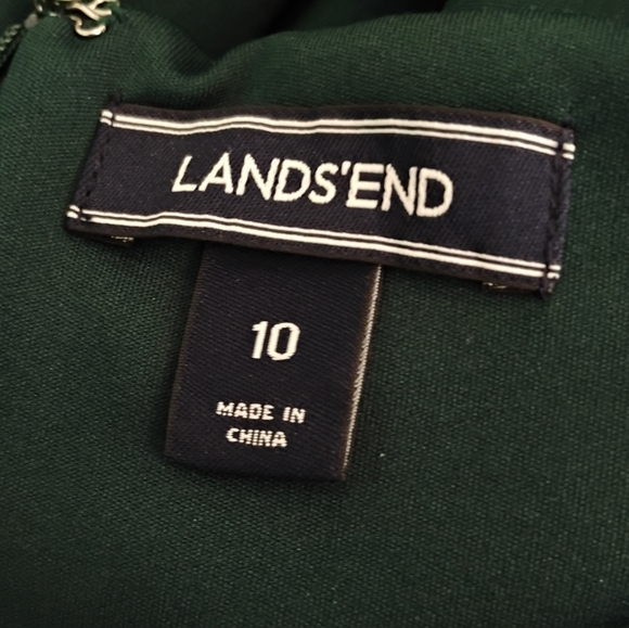 Lands End Stretch Sleeveless Ponte Dress With Pockets - Size 10 - Picture 7 of 7